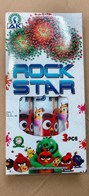 2Inch ROCK STAR BLUE(3Pcs) (BRAND)